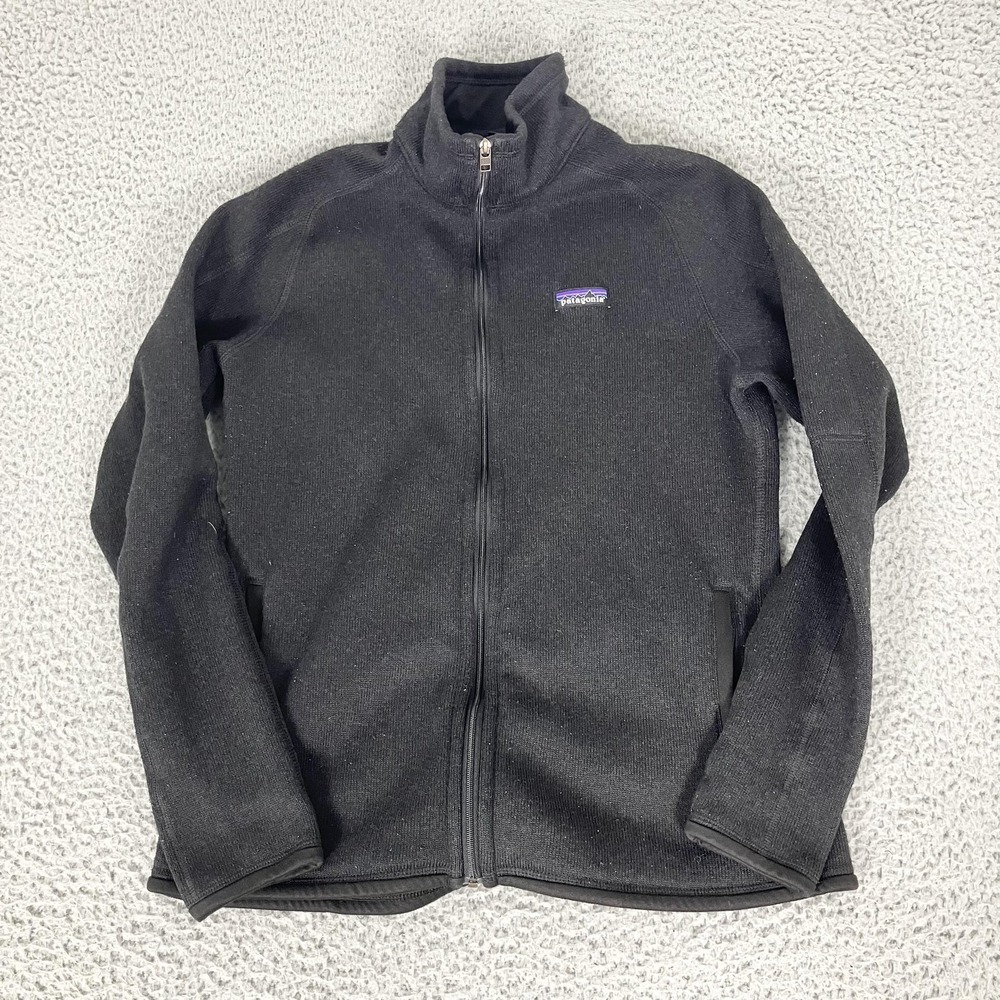 Patagonia Better Sweater Jacket Womens Large Black Fleece Full Zip Outdoor Warm